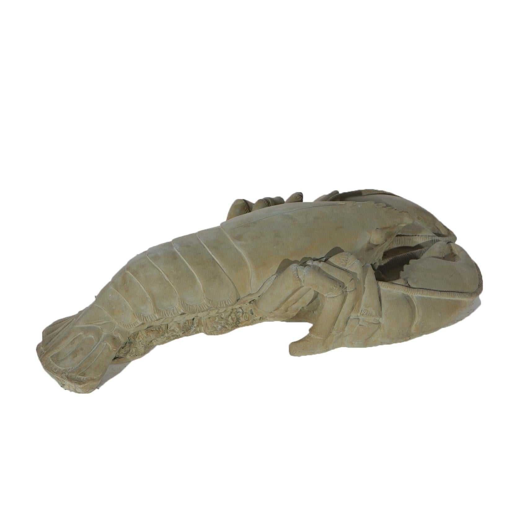 Cast Hard Stone Rock Lobster Garden Statue For Sale 3