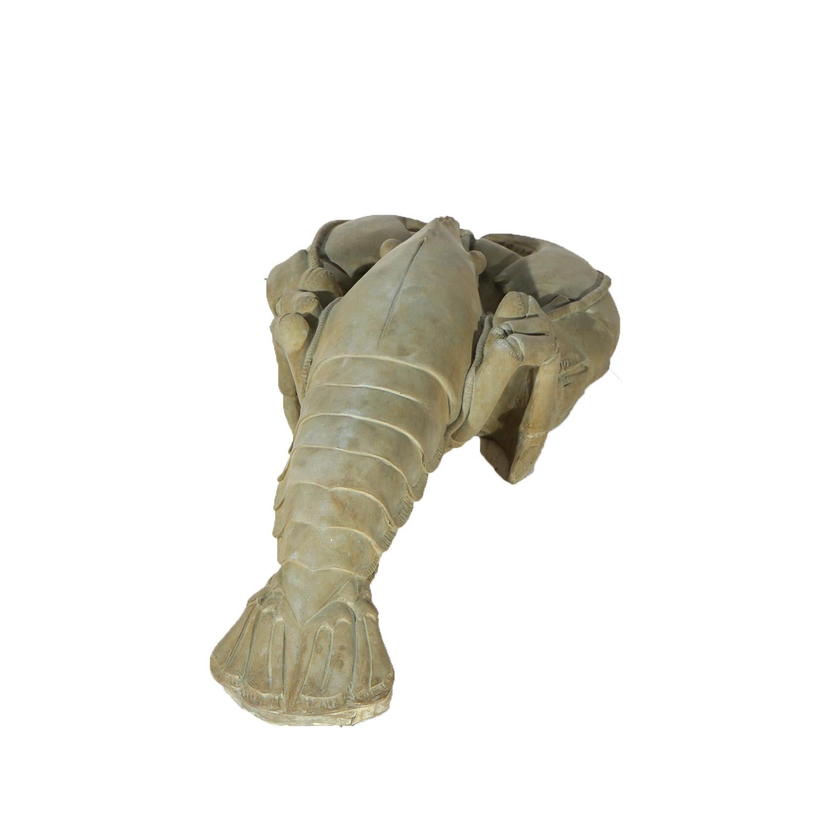 Statue de homard de jardin en pierre dure coulée en vente 3