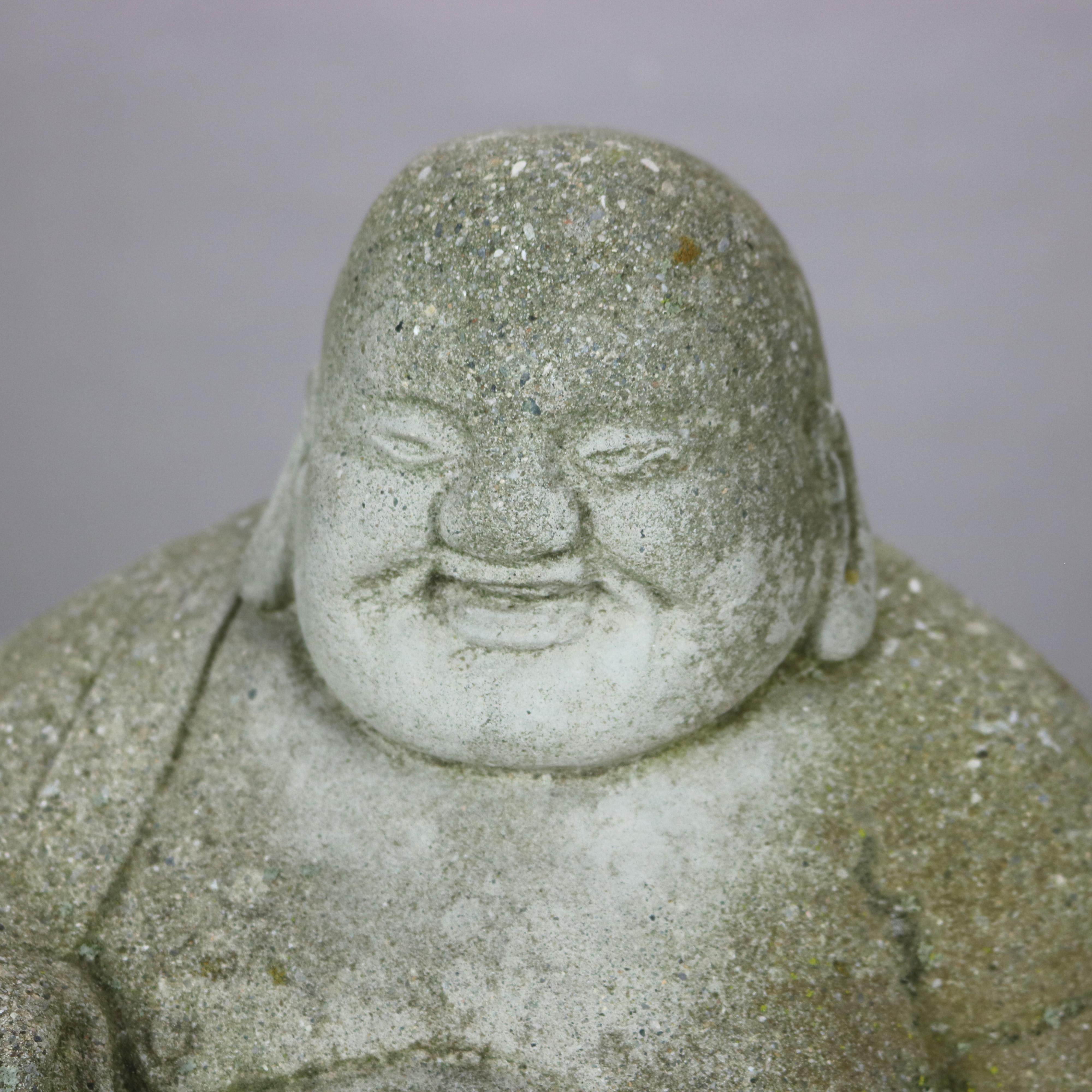 Cast Hardstone Cherubic Buddha 20thC

Measures- 12 1/2