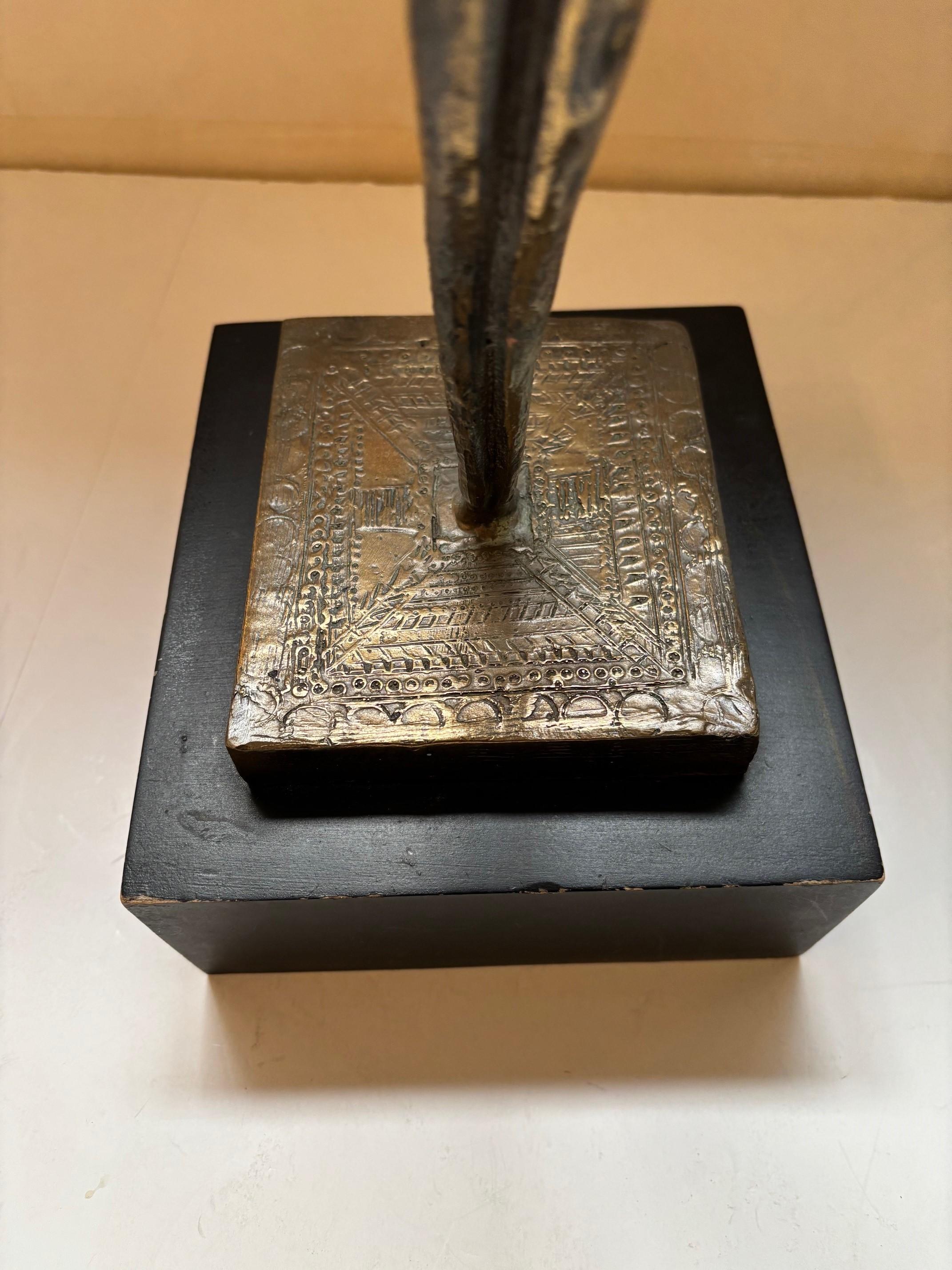 Escultura de Bronce Diosa Etérea Fundida en Silicio por Virgil Villers Estadounidense en venta