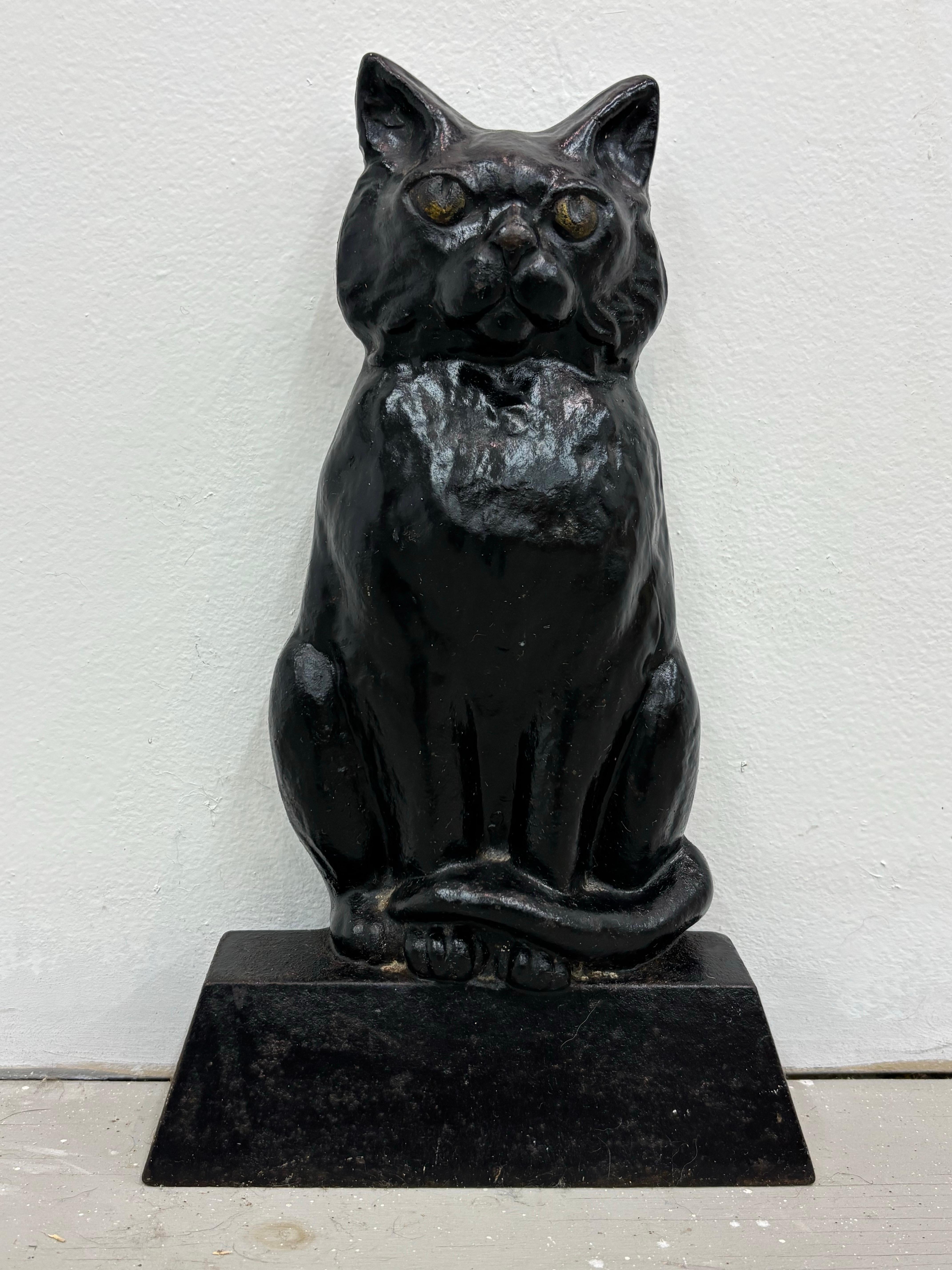Cast Iron 1930’s Cat Doorstop For Sale 4