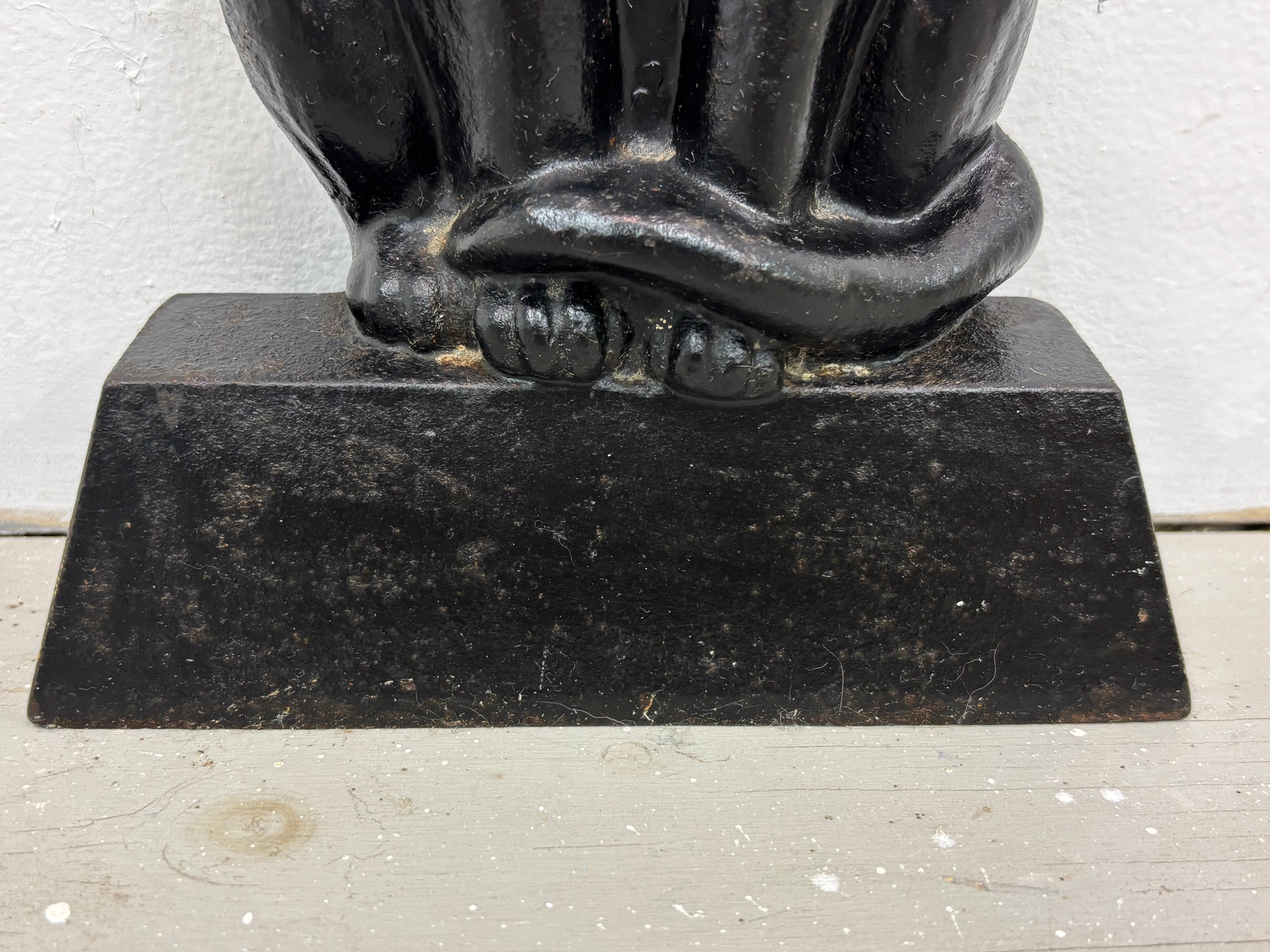 American Cast Iron 1930’s Cat Doorstop For Sale