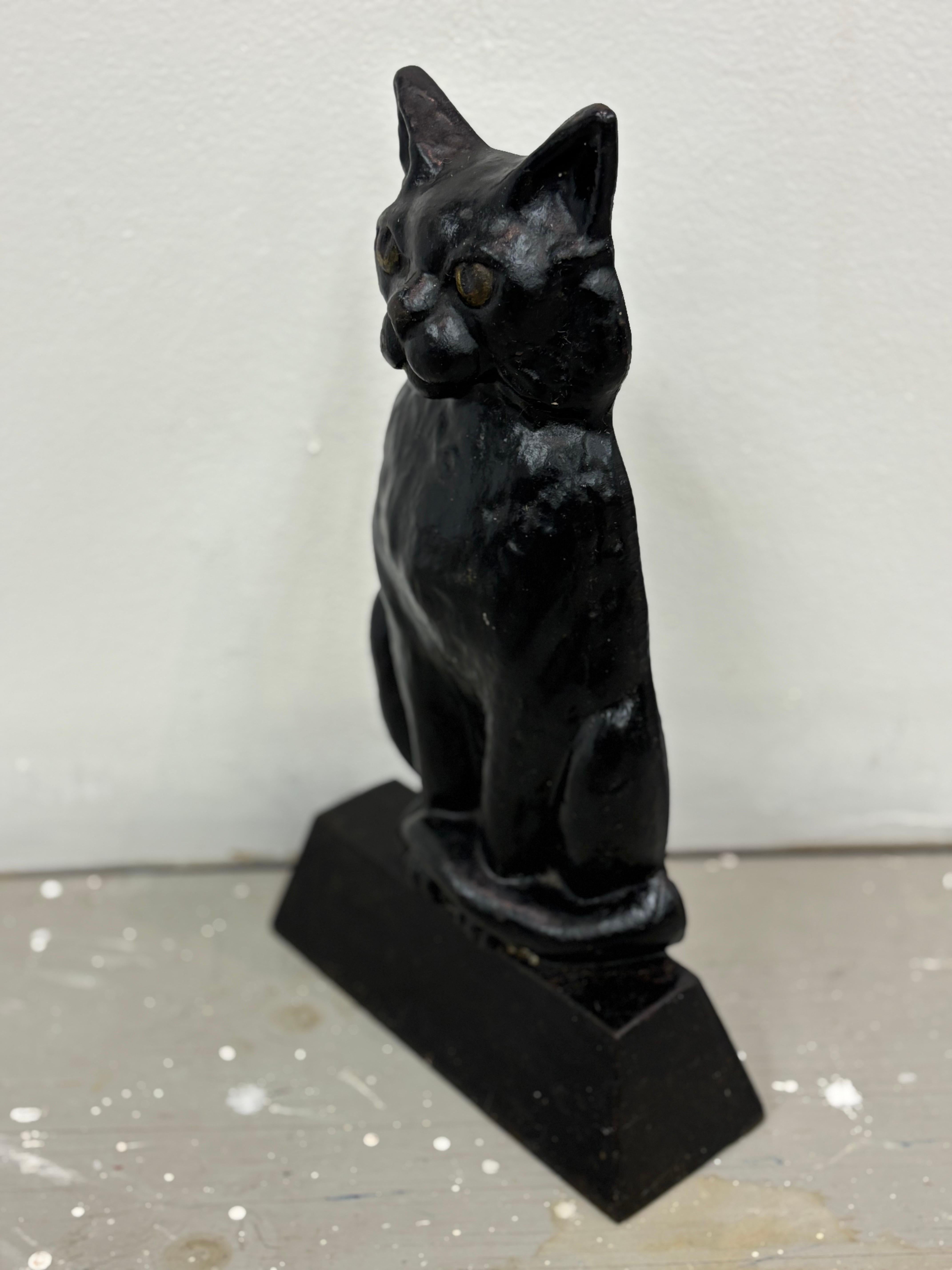 Cast Iron 1930’s Cat Doorstop For Sale 1