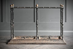 Cast Iron and Brass Umbrella Stand in Coalbrooke Dale Style