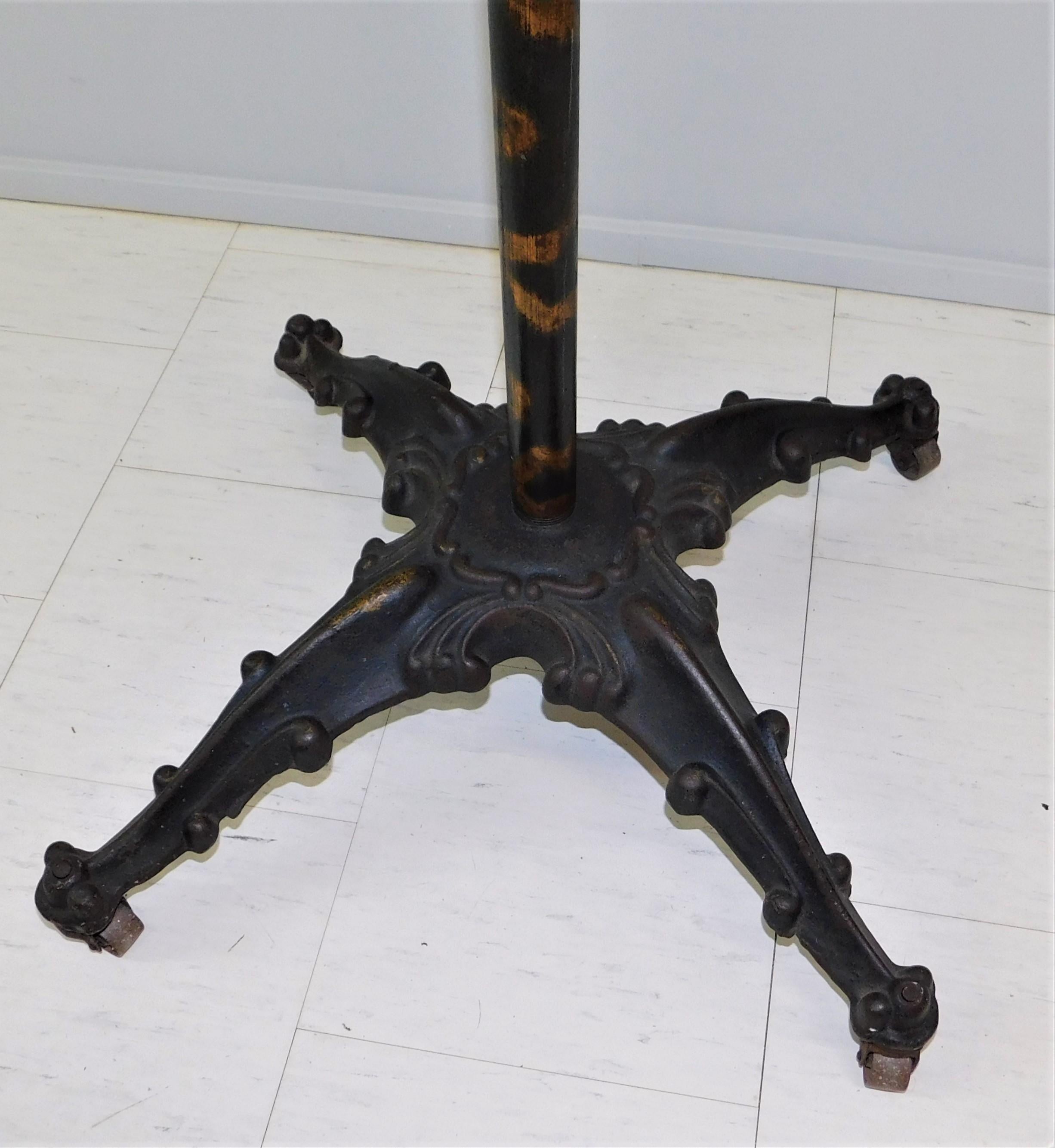 Cast Iron and Japan Steel Revolving Rounder Clothing Coat Rack, circa 1900 In Good Condition In Hamilton, Ontario
