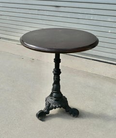 Cast Iron and Oak Pub Table, Garden Table, 1 of 2