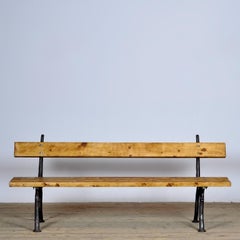 Cast Iron And Pine Garden Bench, circa 1900