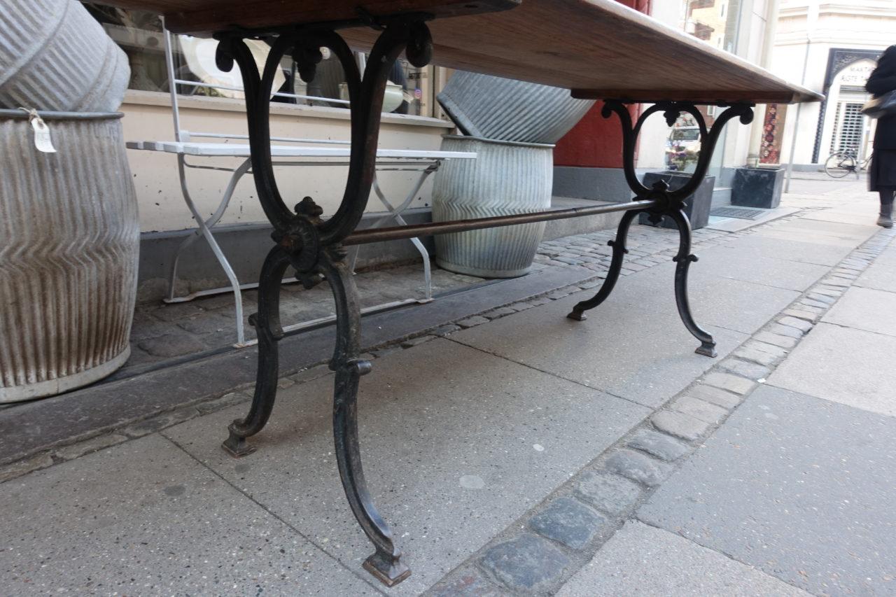 Cast Iron and Wood French Bistro Table 1