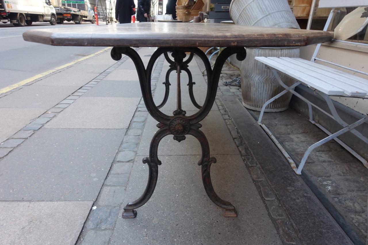 Cast Iron and Wood French Bistro Table 2