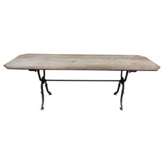 Cast Iron and Wood French Bistro Table