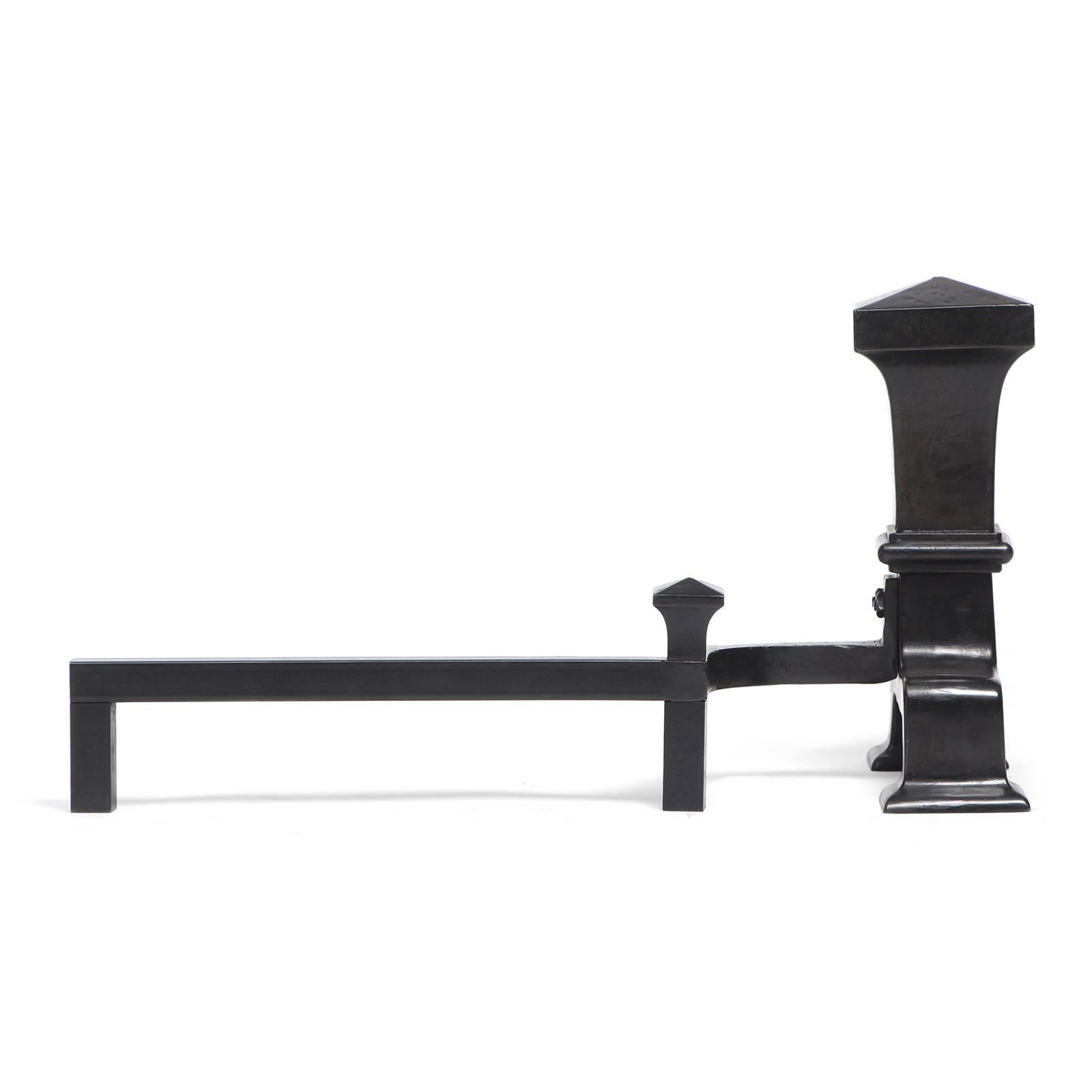 American Cast Iron Andirons For Sale