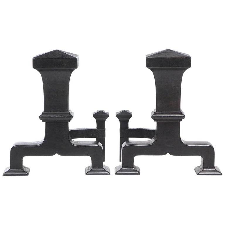 Cast Iron Andirons For Sale at 1stDibs