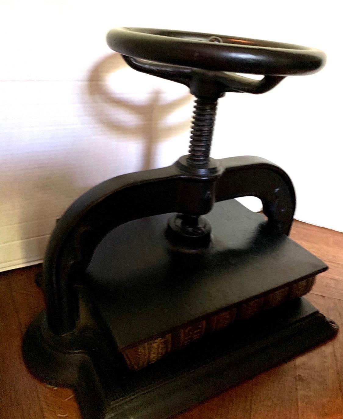 cast iron book press for sale