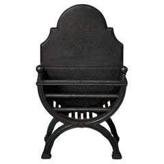 Used Cast Iron Fire Grate in the Gothic Revival Manner