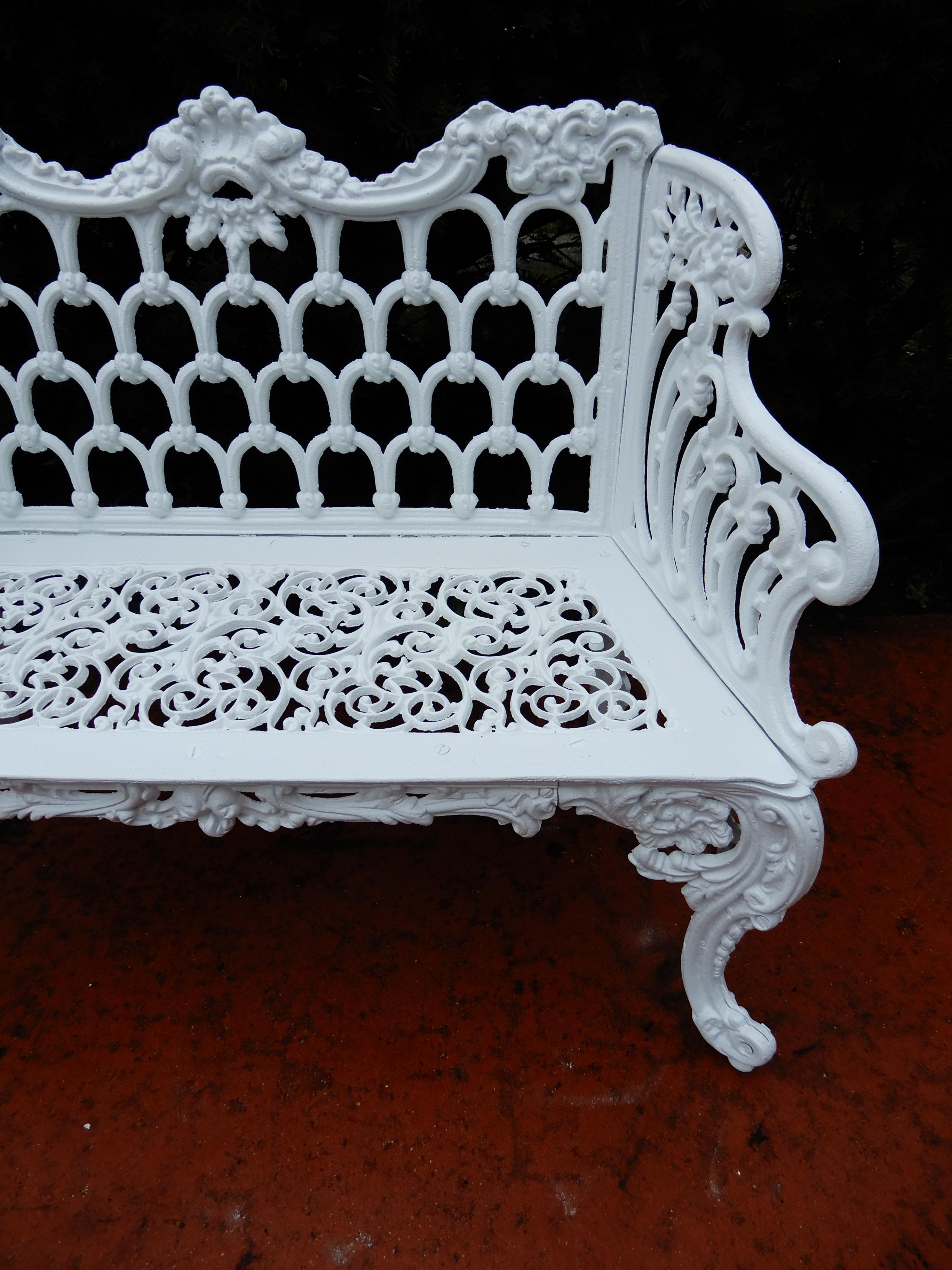 Cast Iron Antique Gothic White House Garden Benches 1