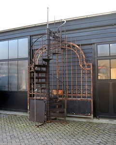 Cast Iron Antique Spiral Staircase, 19th Century