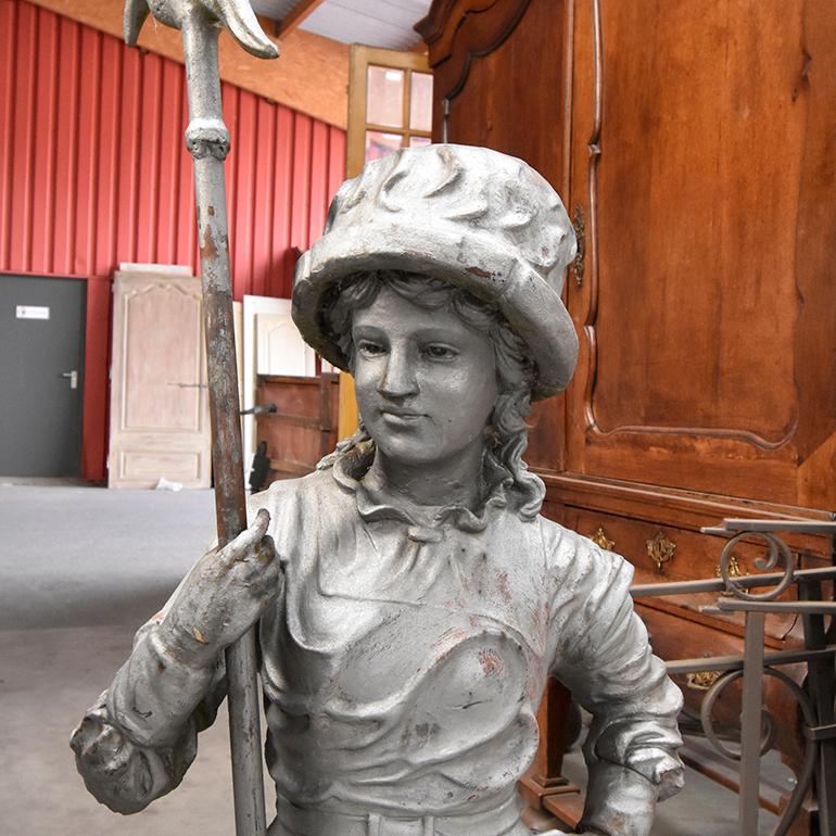 Belgian Cast Iron Antique Statues, 19th Century