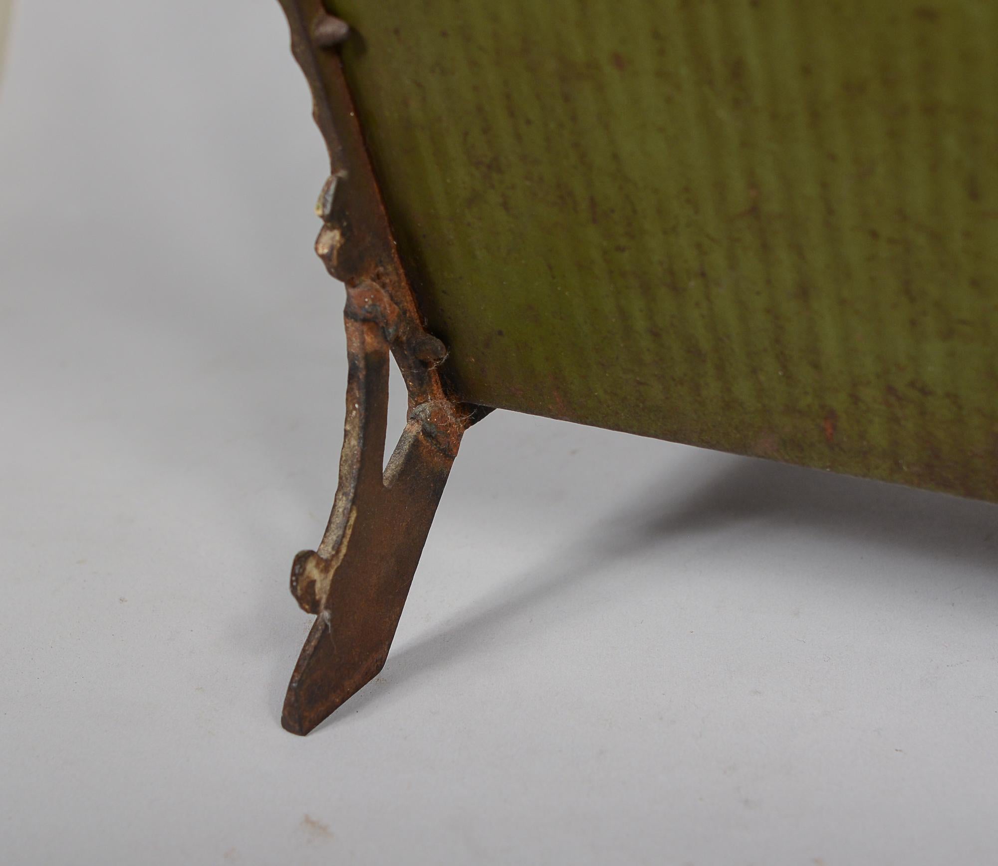 Cast Iron Art Deco Magazine Rack or Holder by Verona For Sale 3