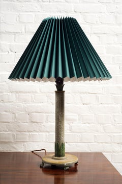 Cast iron art nouveau table lamp, Danish 1930's