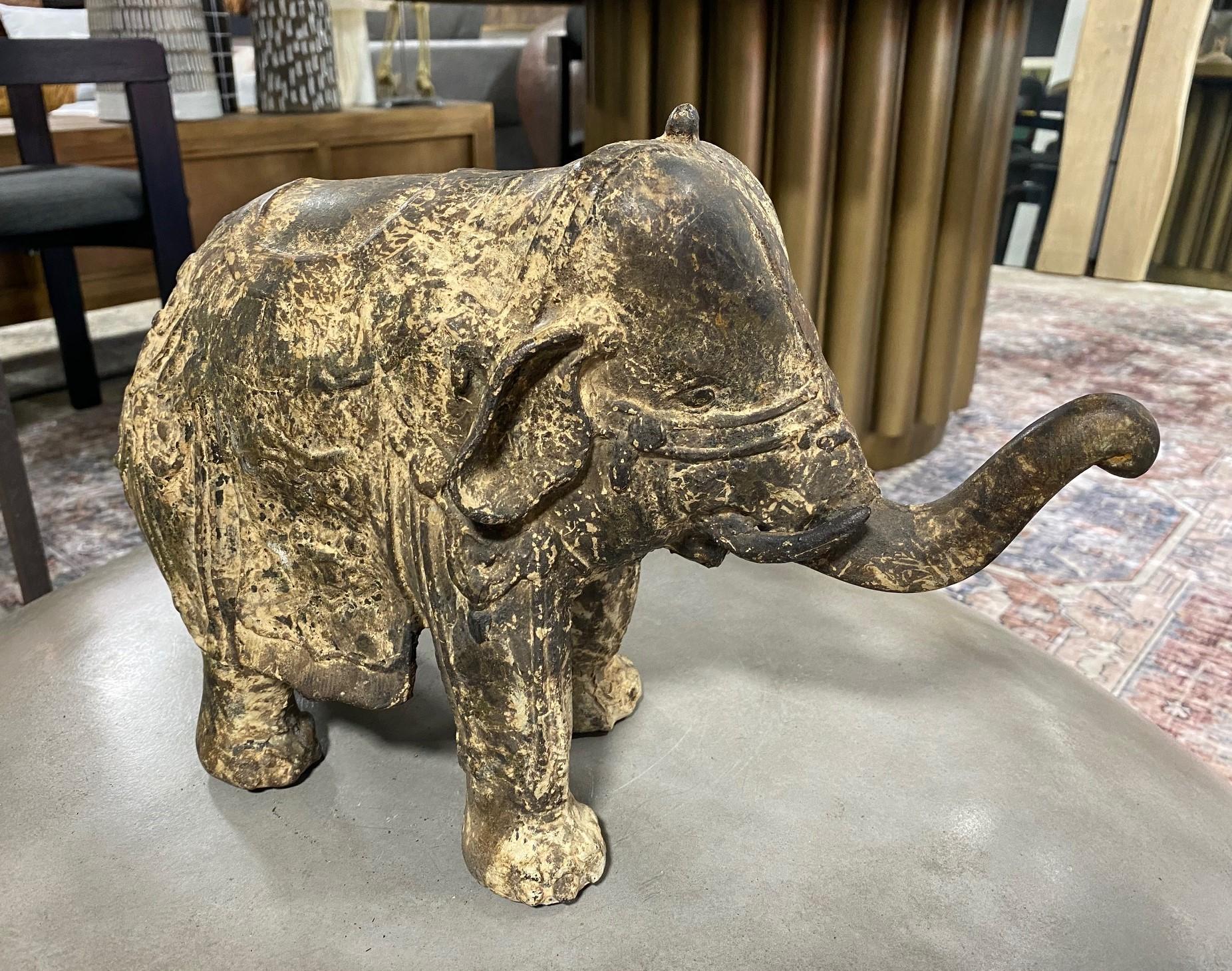 Cast Iron Asian Elephant Sculpure, 1800s 3