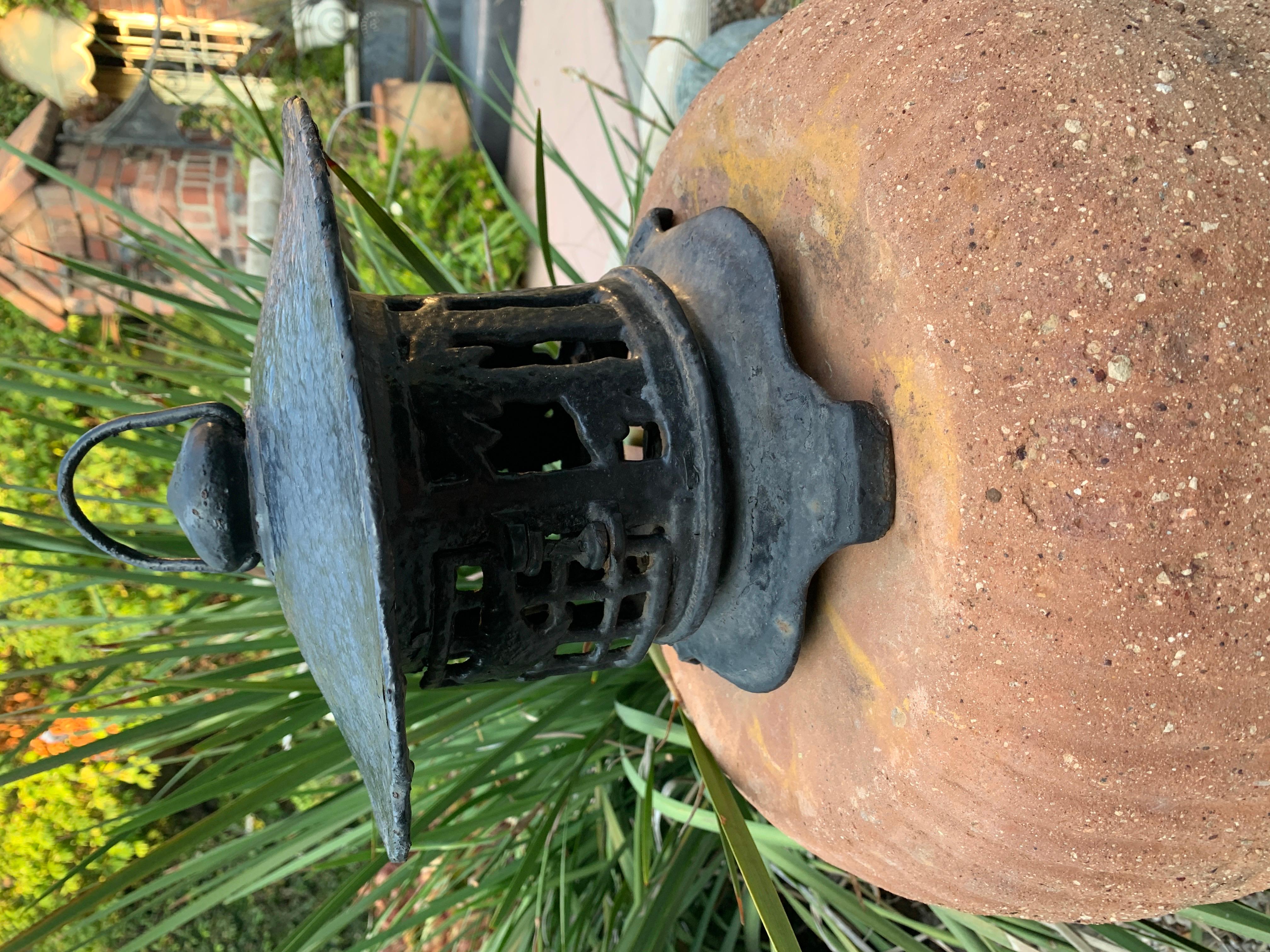 antique iron lantern
