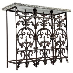Cast iron balcony side table
