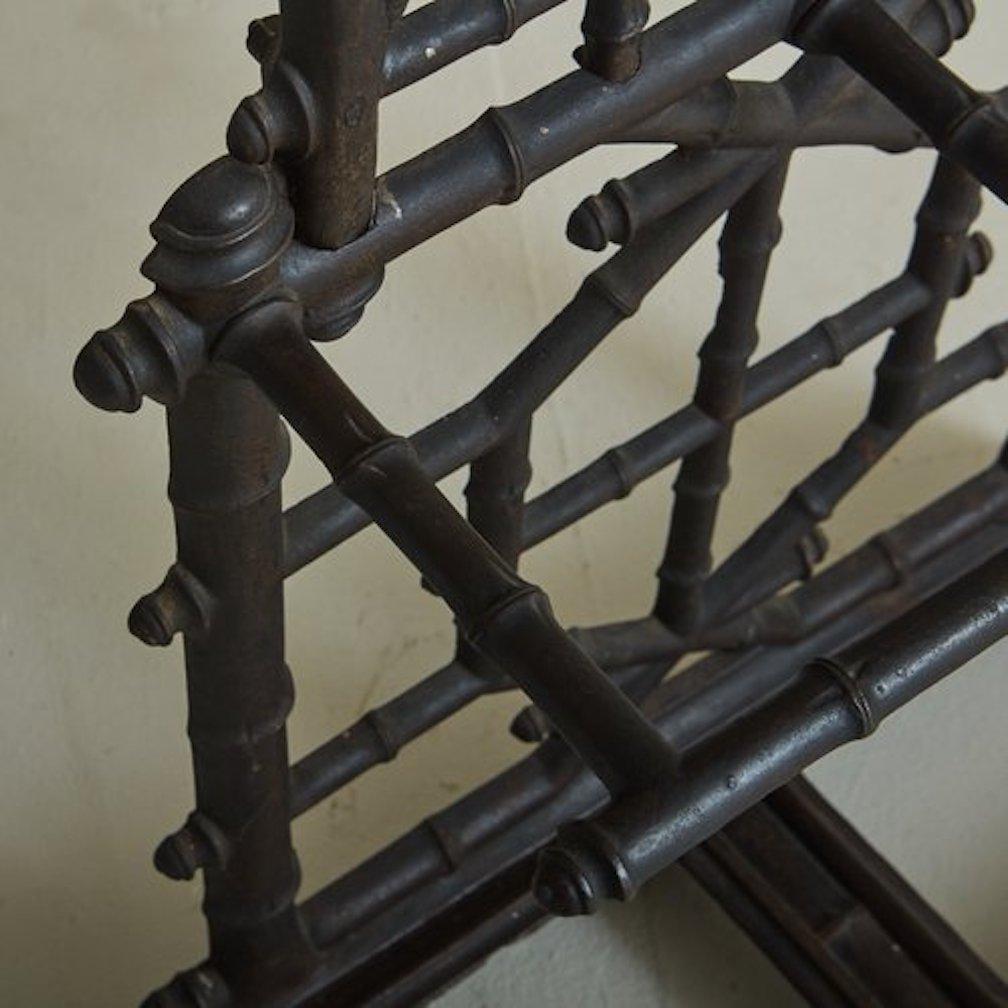 Cast Iron Bamboo Motif Hallway Tree Coat Rack, France 1900s For Sale 6