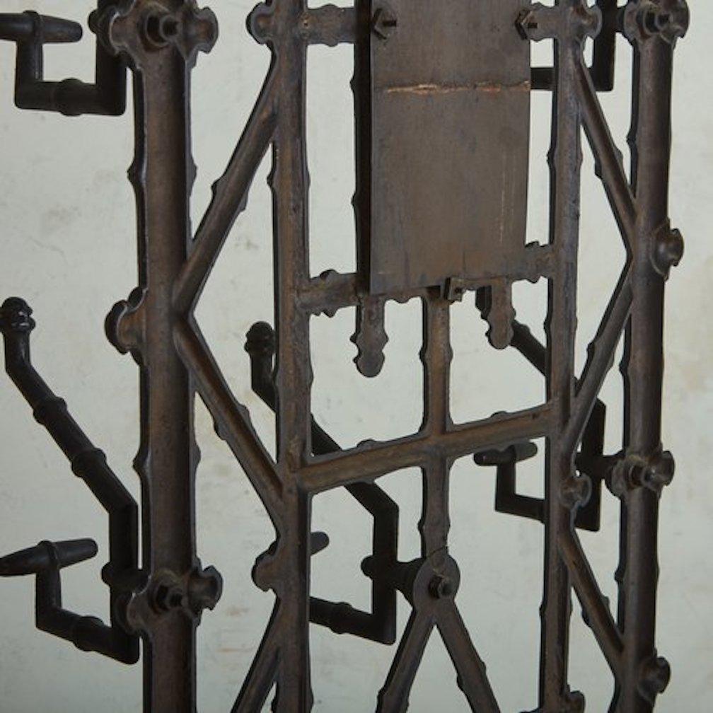 Cast Iron Bamboo Motif Hallway Tree Coat Rack, France 1900s For Sale 7