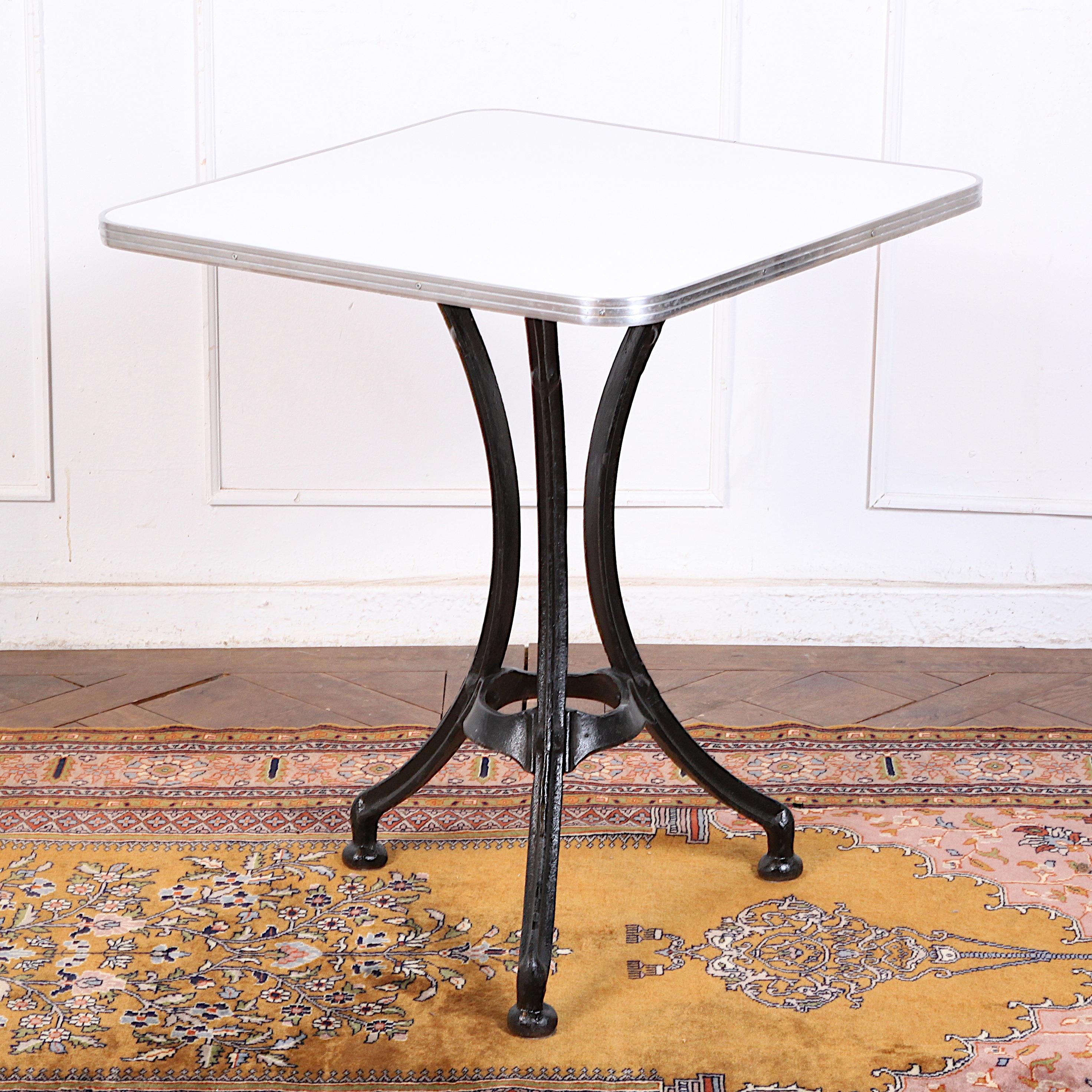 Cast Iron Base Bistro Table In Good Condition In Vancouver, British Columbia