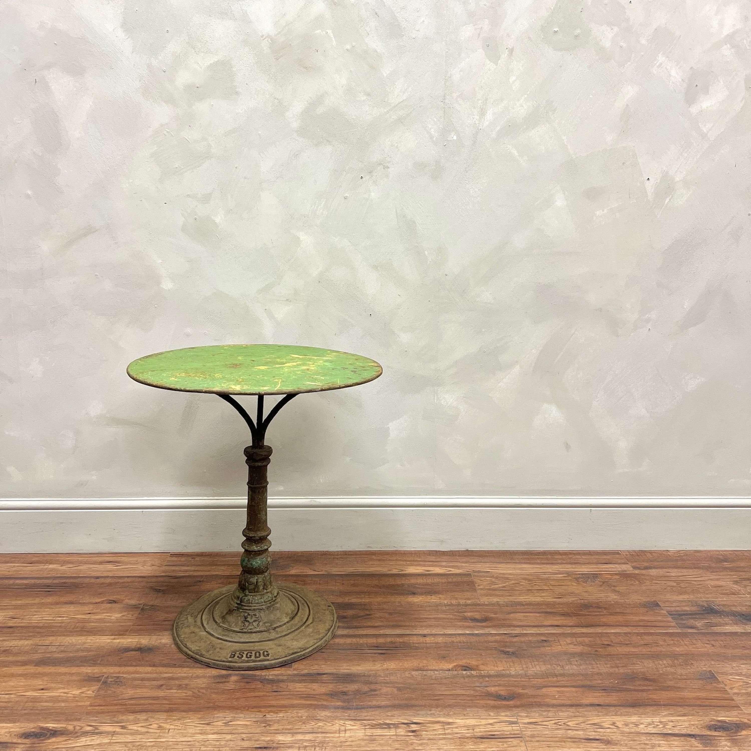 Cast Iron Bistro Table by Castagne & J.Charlionais-Toulouse BSGDG 5