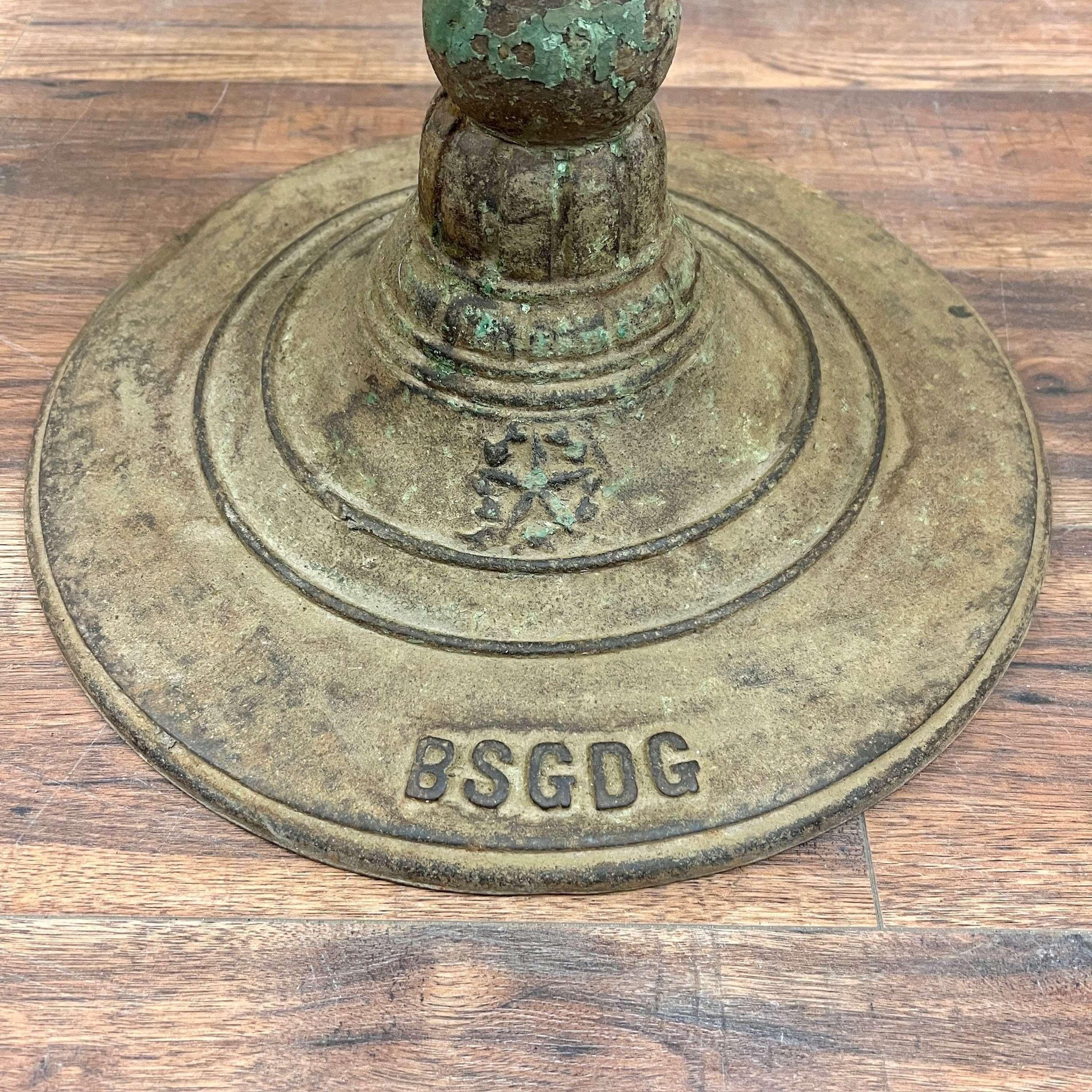 Painted Cast Iron Bistro Table by Castagne & J.Charlionais-Toulouse BSGDG