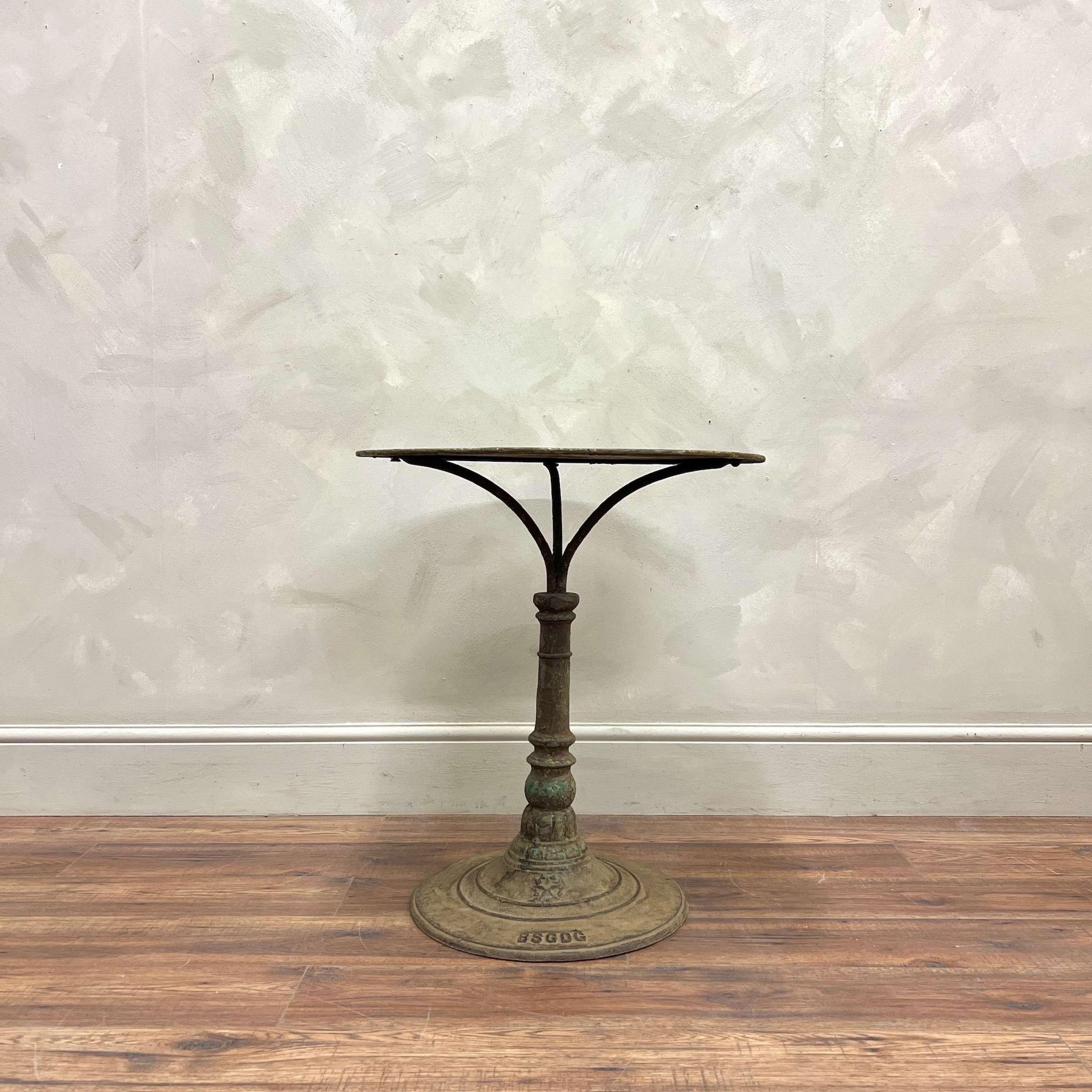 20th Century Cast Iron Bistro Table by Castagne & J.Charlionais-Toulouse BSGDG