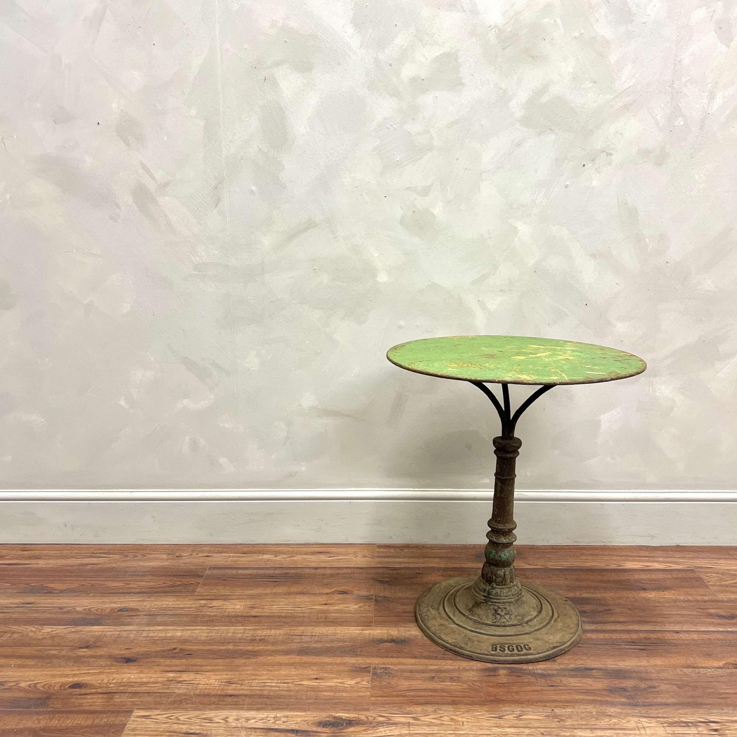 Cast Iron Bistro Table by Castagne & J.Charlionais-Toulouse BSGDG 3