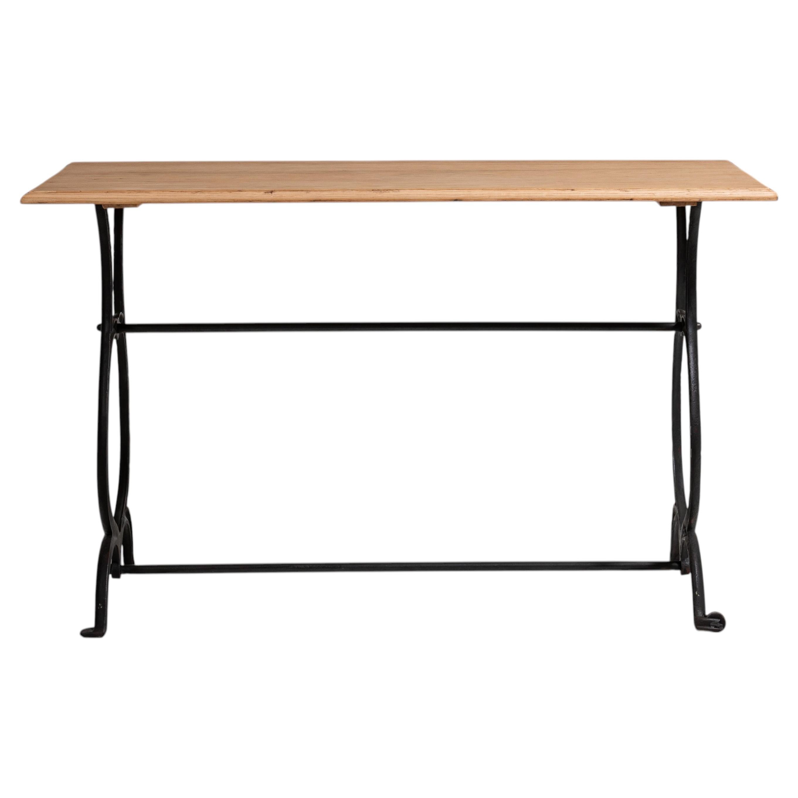 Cast Iron Bistro Table on Casters