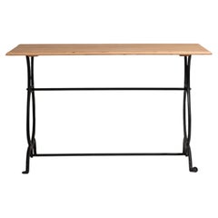 Cast Iron Bistro Table on Casters