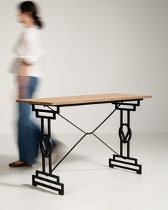 Cast Iron Bistro Table With Oak Top
