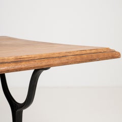 Cast Iron Bistro Table With Oak Top