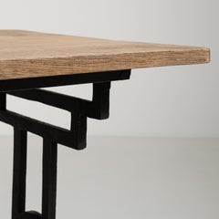 Cast Iron Bistro Table With Oak Top