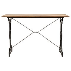 Cast Iron Bistro Table With Oak Top
