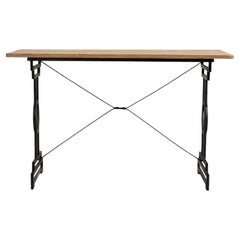 Cast Iron Bistro Table With Oak Top
