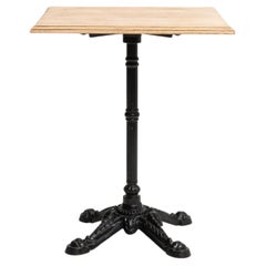 Cast Iron Bistro Table With Oak Top