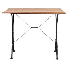Cast Iron Bistro Table With Oak Top