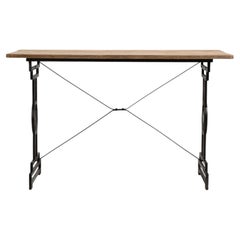 Cast Iron Bistro Table With Oak Top