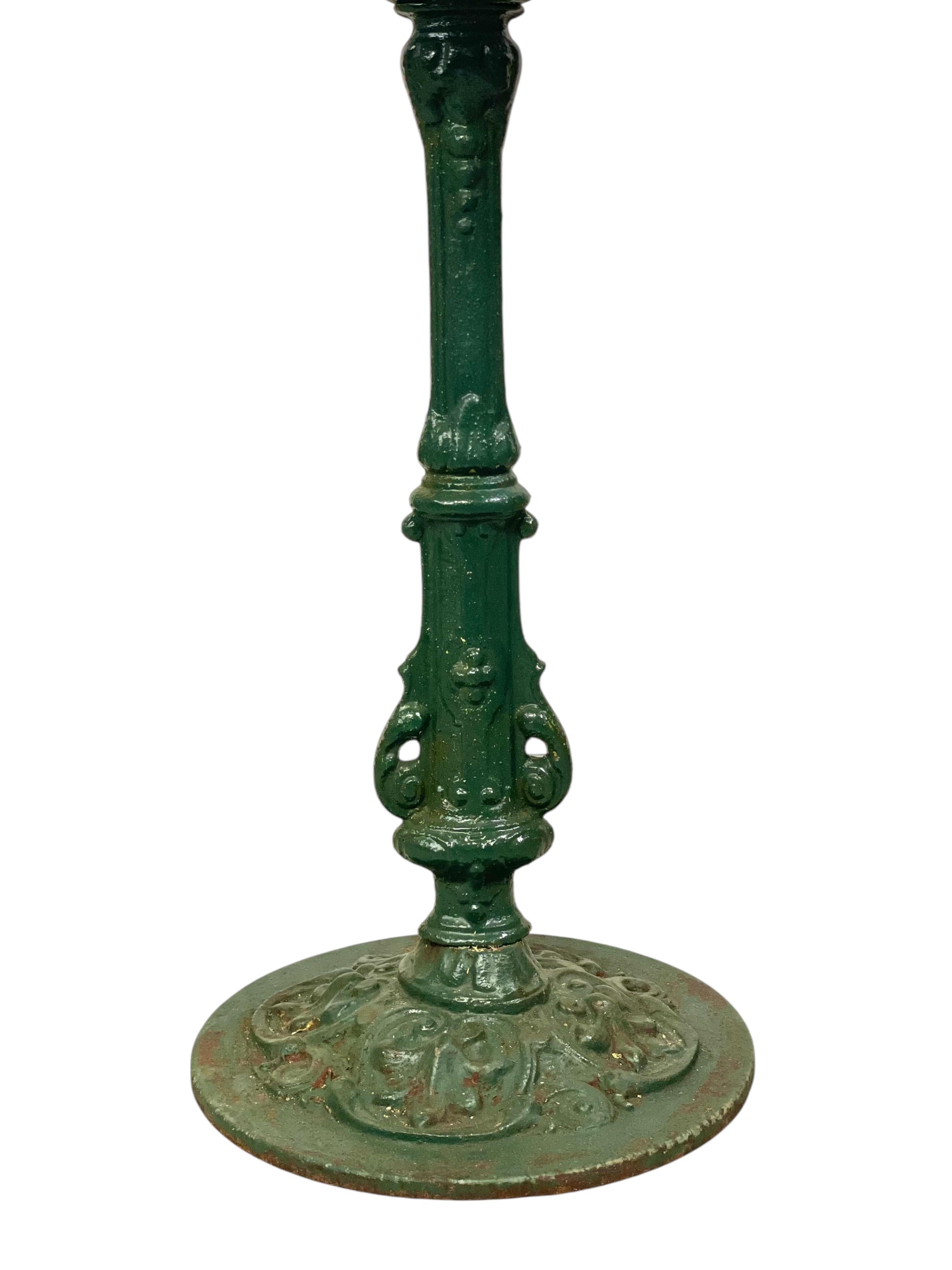 Cast Iron Bistro Table with White Marble Top, 19th Century 3