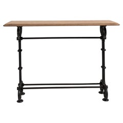 Cast Iron Bistro Table with Wood Top