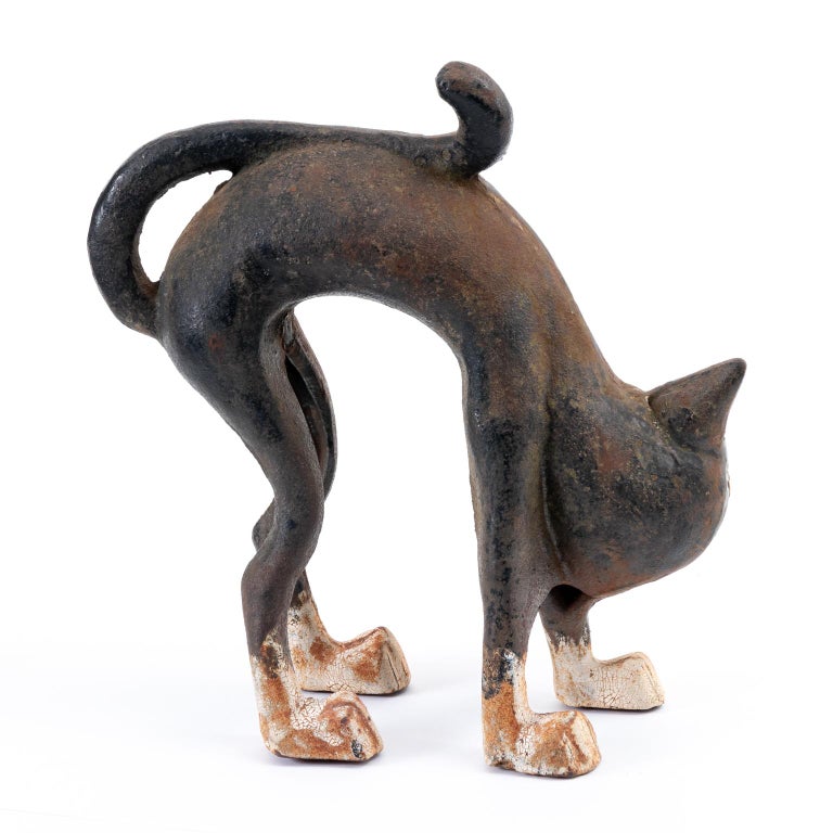 Cast Iron Black Cat Door Stop at 1stDibs