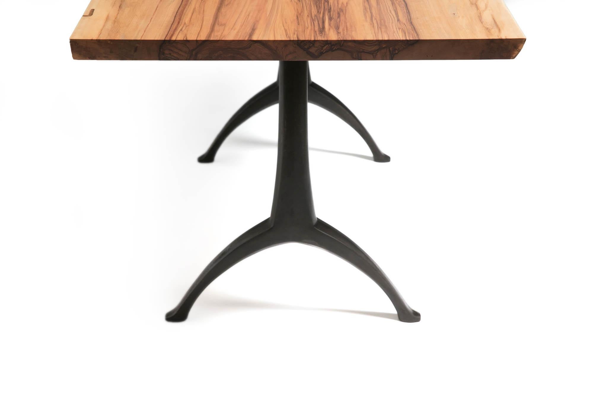 American Craftsman Base Wishbone in ghisa patinata nera (SOLO BASE - COPPIA) di Alabama Sawyer in vendita