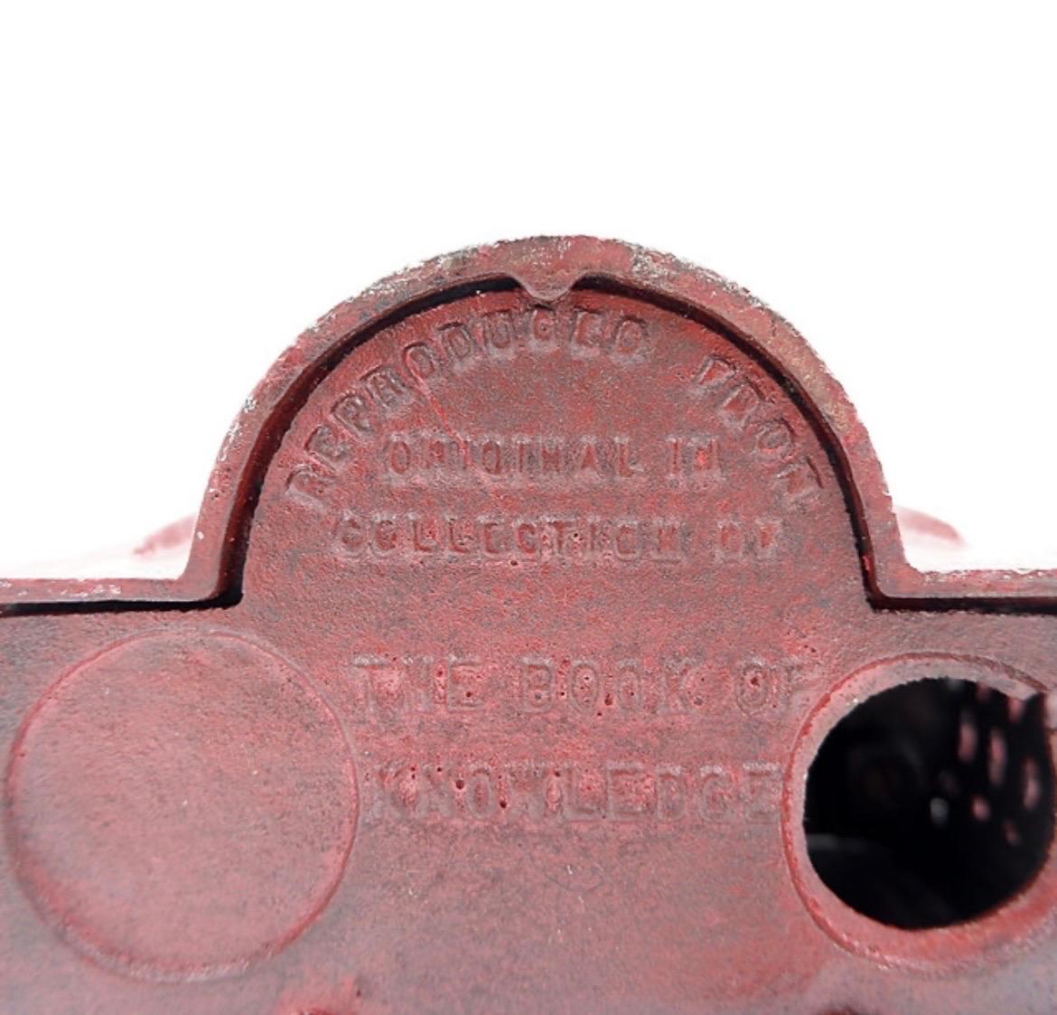 Cast Iron Book of Knowledge Mechanical Bank 