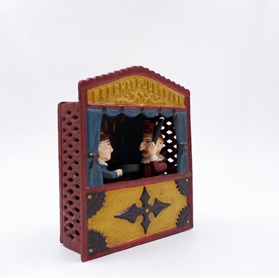 Metal Cast Iron Book of Knowledge Mechanical Bank 