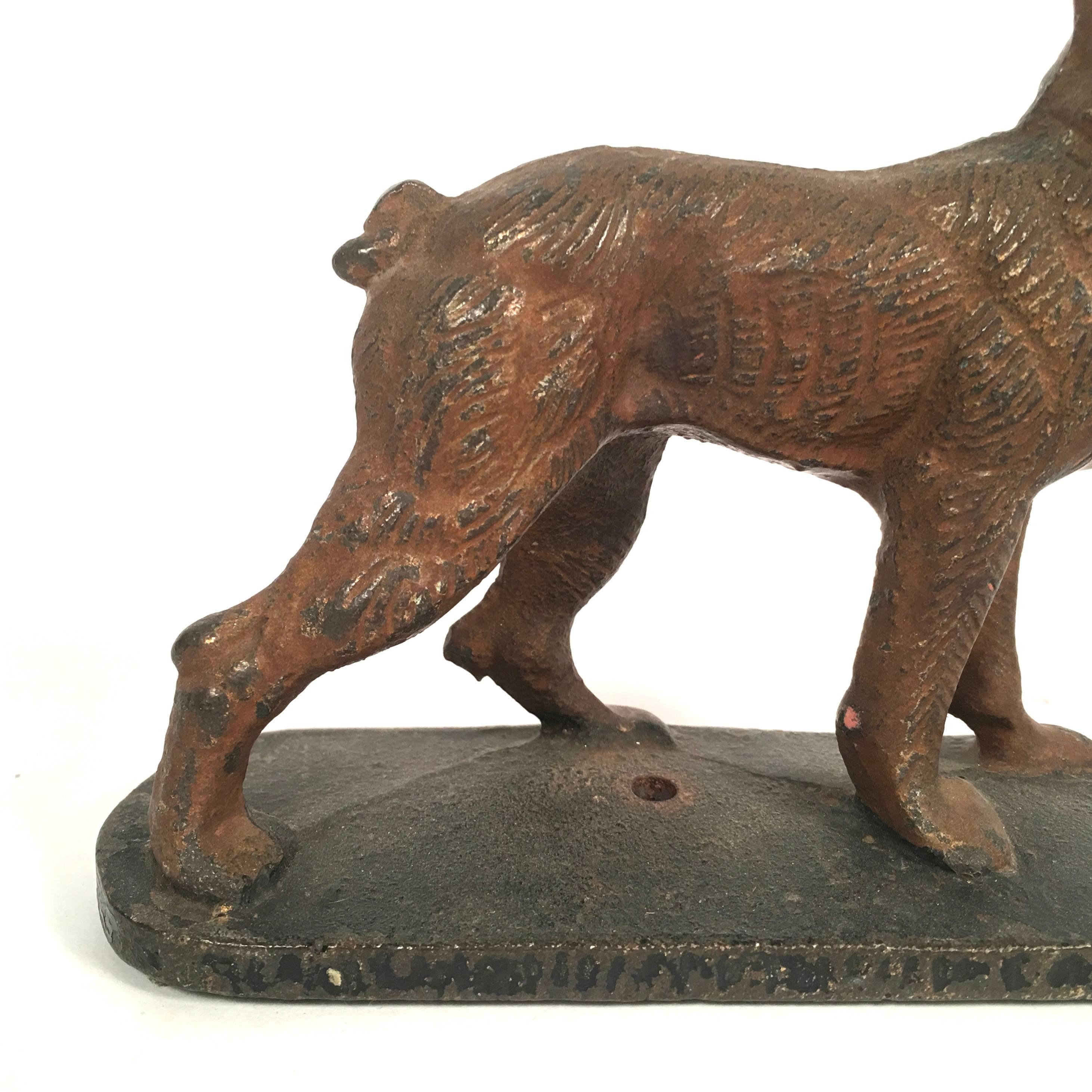 Painted Cast Iron Boston Terrier Paper Weight